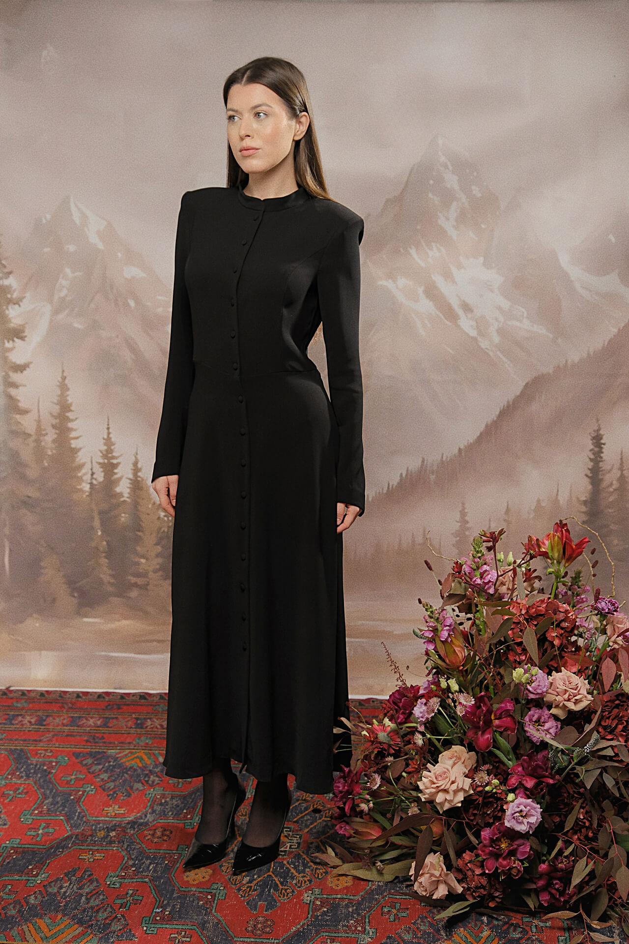 Black long sleeve dress